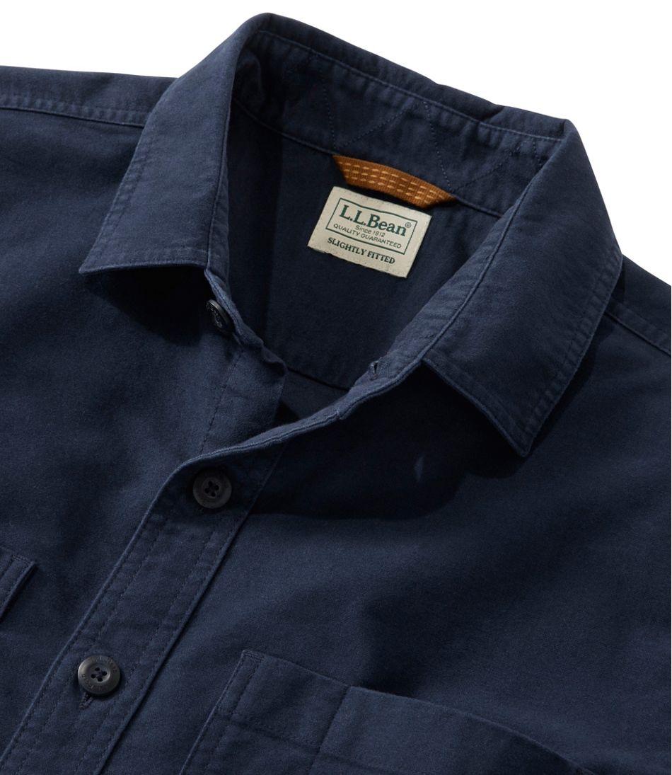 Men's Bean's Moleskin Shirt, Slightly Fitted Untucked Fit | L.L.Bean