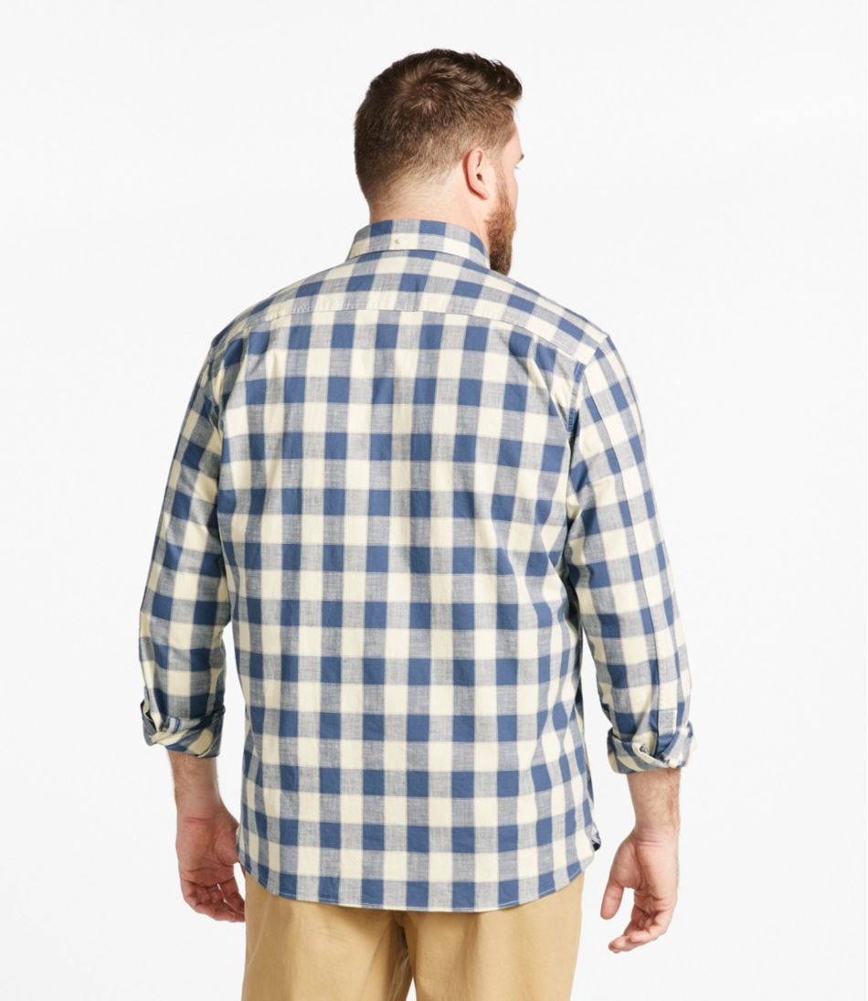 Men's Comfort Stretch® Chambray Shirt, Traditional Untucked Fit, Long-Sleeve, Print | L.L.Bean