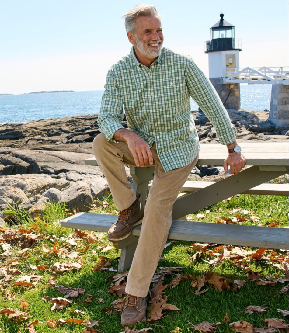 Men's Comfort Stretch® Chambray Shirt, Traditional Untucked Fit, Long-Sleeve, Print | L.L.Bean