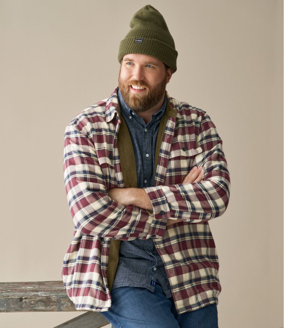 Men's Fleece-Lined Flannel Shirt, Traditional Fit | L.L.Bean