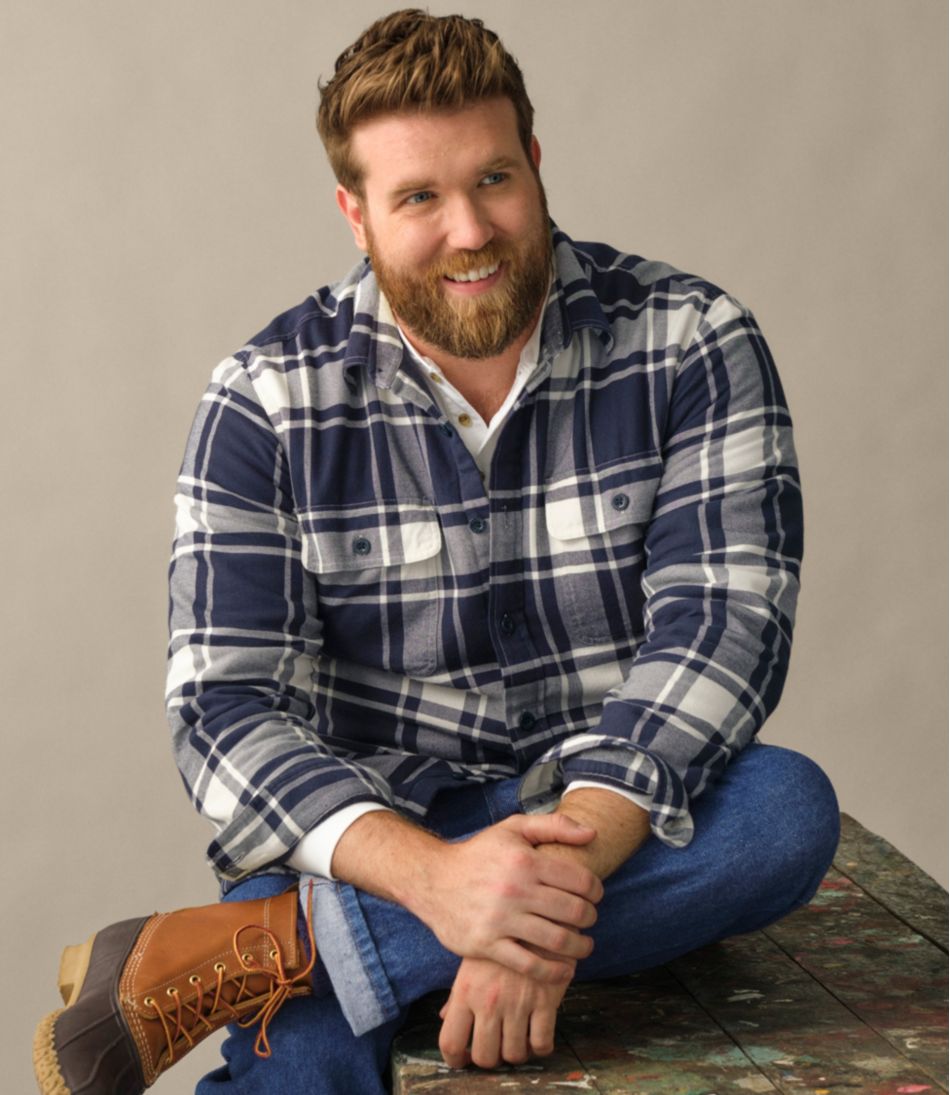 Men's Fleece-Lined Flannel Shirt, Traditional Fit | L.L.Bean