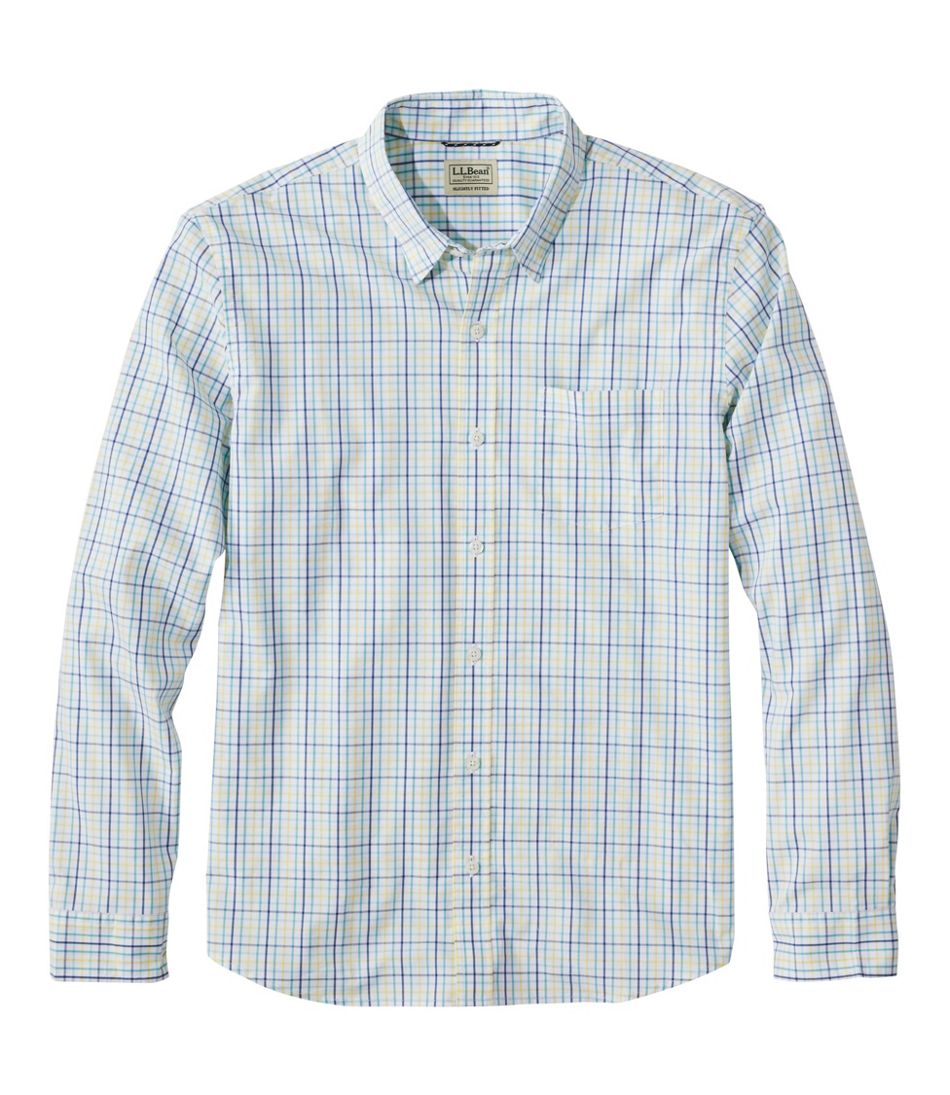 Men's Comfort Stretch Performance® Shirt, Long-Sleeve, Slightly Fitted Untucked Fit, Plaid | L.L.Bean
