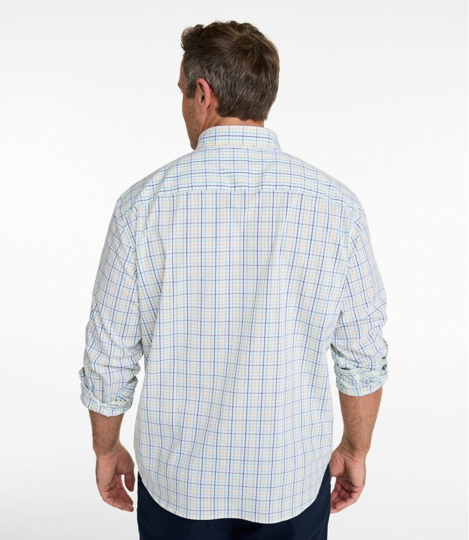Men's Comfort Stretch Performance® Shirt, Long-Sleeve, Slightly Fitted Untucked Fit, Plaid | L.L.Bean