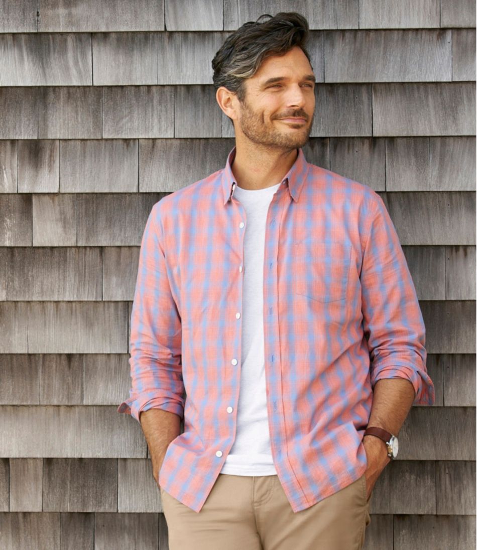Men's Comfort Stretch Performance® Shirt, Long-Sleeve, Slightly Fitted Untucked Fit, Plaid | L.L.Bean