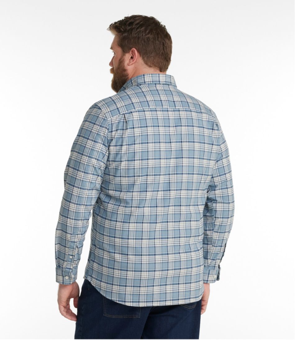 Men's Comfort Stretch® Oxford Shirt, Slightly Fitted Untucked Fit, Plaid | L.L.Bean