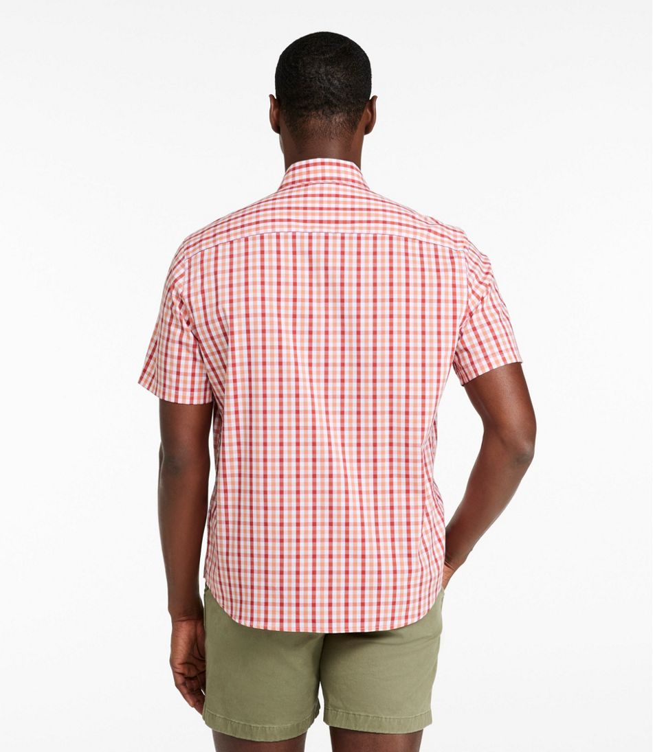Men's Comfort Stretch Performance® Shirt, Short-Sleeve, Slightly Fitted Untucked Fit, Plaid | L.L.Bean