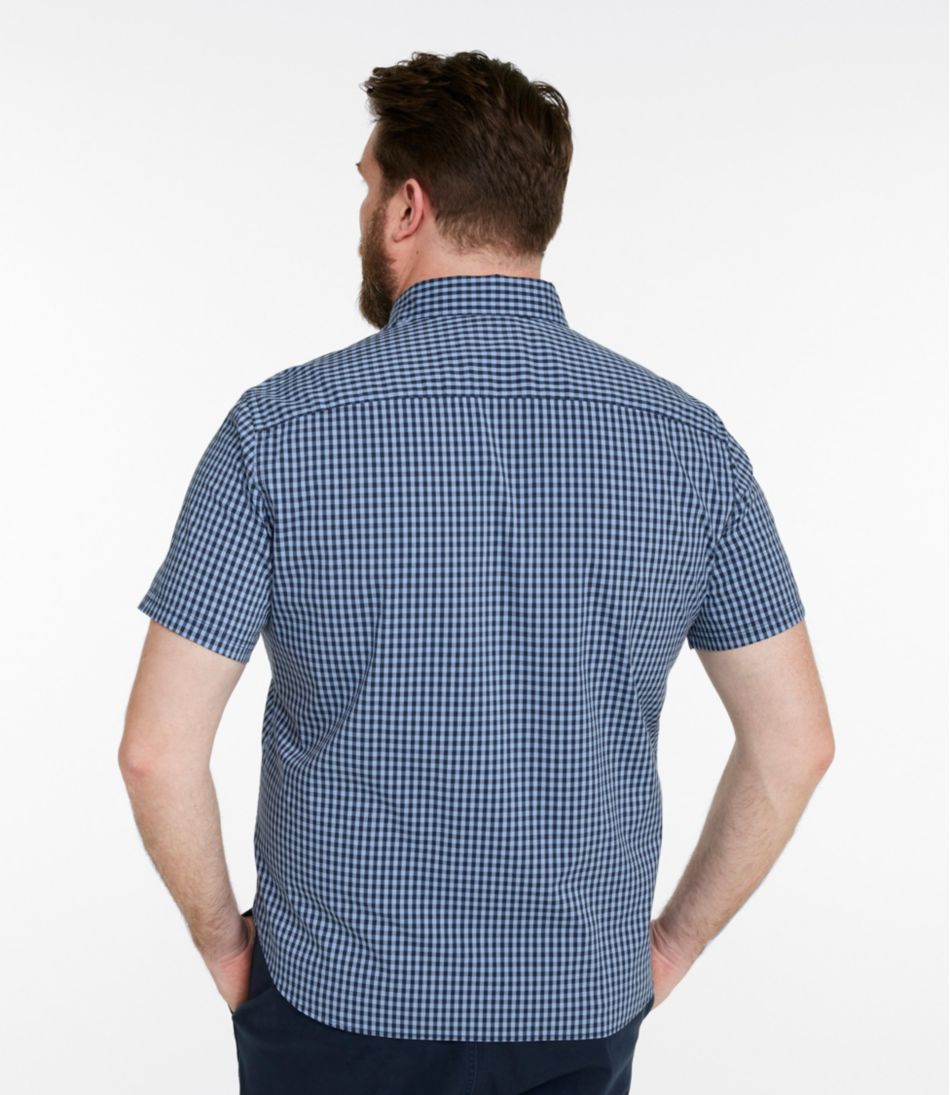 Men's Comfort Stretch Performance® Shirt, Short-Sleeve, Slightly Fitted Untucked Fit, Plaid | L.L.Bean
