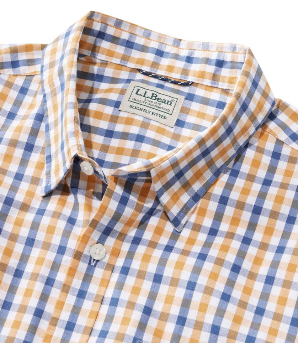 Men's Comfort Stretch Performance® Shirt, Short-Sleeve, Slightly Fitted Untucked Fit, Plaid | L.L.Bean