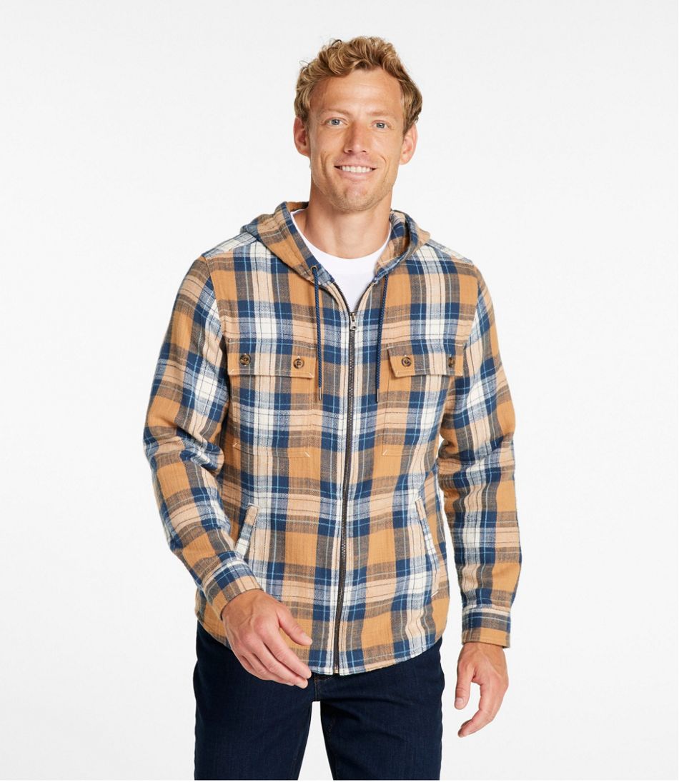 Men's 1912 Field Flannel Shirt, Hooded, Slightly Fitted Untucked Fit, Plaid | L.L.Bean