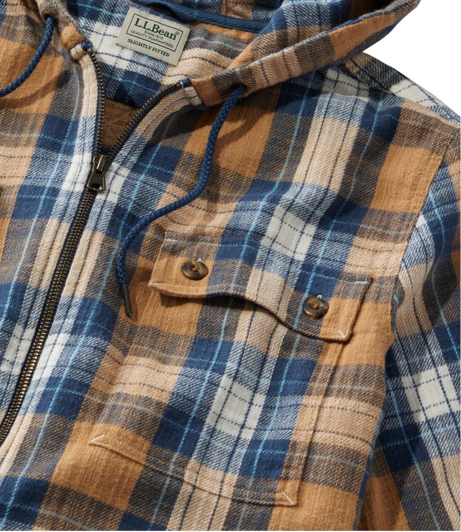 Men's 1912 Field Flannel Shirt, Hooded, Slightly Fitted Untucked Fit, Plaid | L.L.Bean