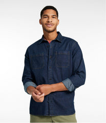 Men's BeanFlex® Denim Shirt, Traditional Untucked Fit | L.L.Bean