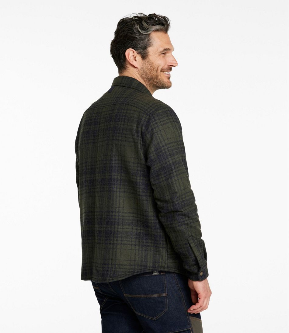 Men's Maine Guide Lightweight Lined Wool Field Shirt, Plaid | L.L.Bean
