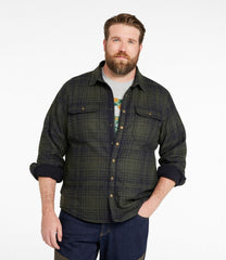 Men's Maine Guide Lightweight Lined Wool Field Shirt, Plaid | L.L.Bean