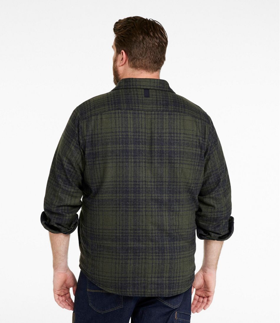 Men's Maine Guide Lightweight Lined Wool Field Shirt, Plaid | L.L.Bean