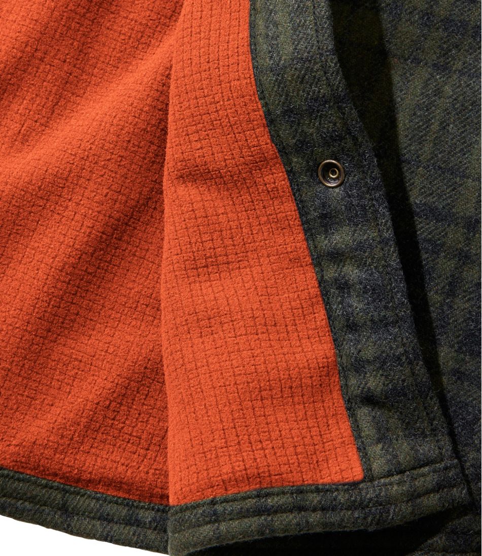 Men's Maine Guide Lightweight Lined Wool Field Shirt, Plaid | L.L.Bean