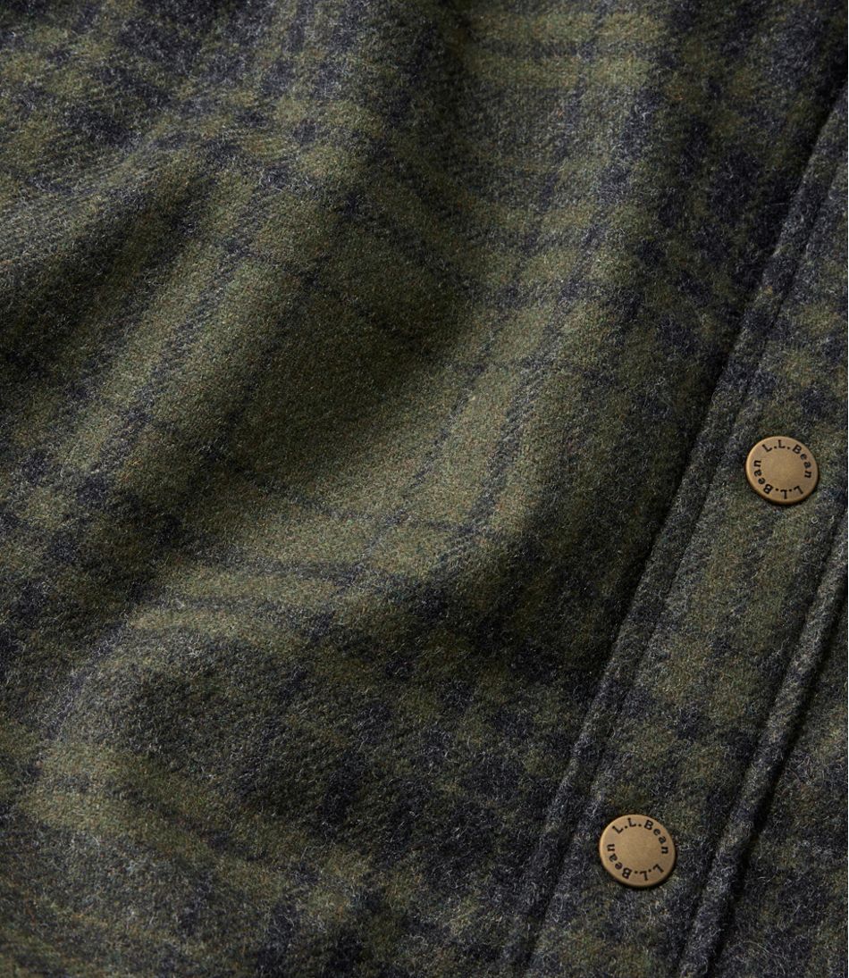 Men's Maine Guide Lightweight Lined Wool Field Shirt, Plaid | L.L.Bean