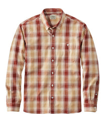 Men's Comfort Stretch® Chambray Shirt, Long-Sleeve, Slightly Fitted Untucked Fit, Plaid | L.L.Bean