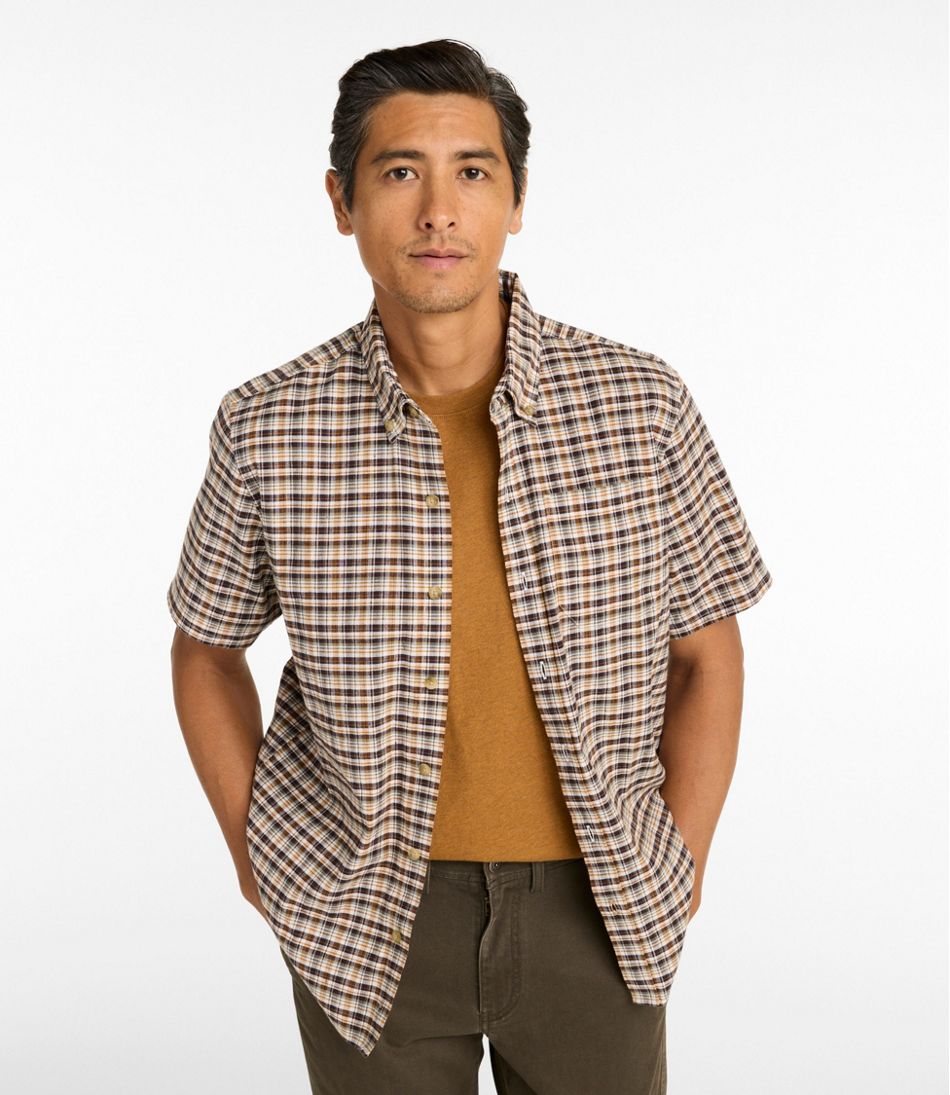 Men's Stonecoast Hemp Shirt, Short-Sleeve, Slightly Fitted Untucked Fit | L.L.Bean