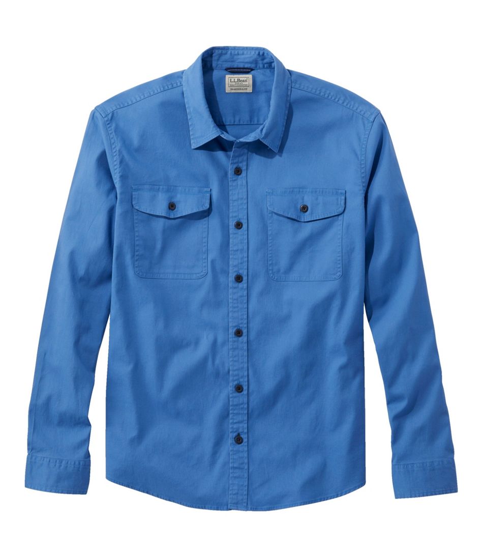 Men's Lakewashed Twill Shirt, Traditional Untucked Fit | L.L.Bean