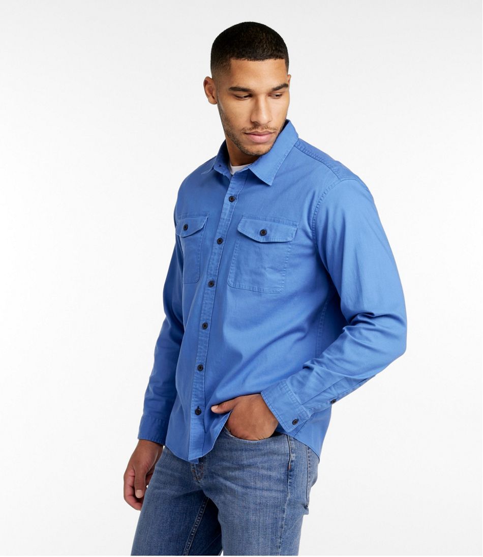 Men's Lakewashed Twill Shirt, Traditional Untucked Fit | L.L.Bean