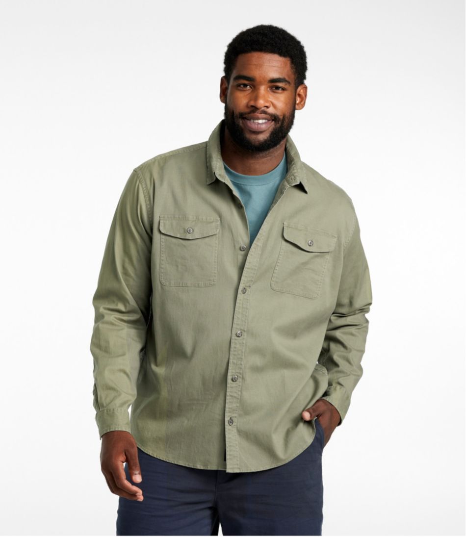 Men's Lakewashed Twill Shirt, Traditional Untucked Fit | L.L.Bean