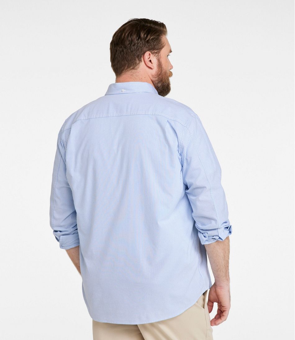 Men's Comfort Stretch Oxford Shirt, Traditional Untucked Fit, Stripe | L.L.Bean
