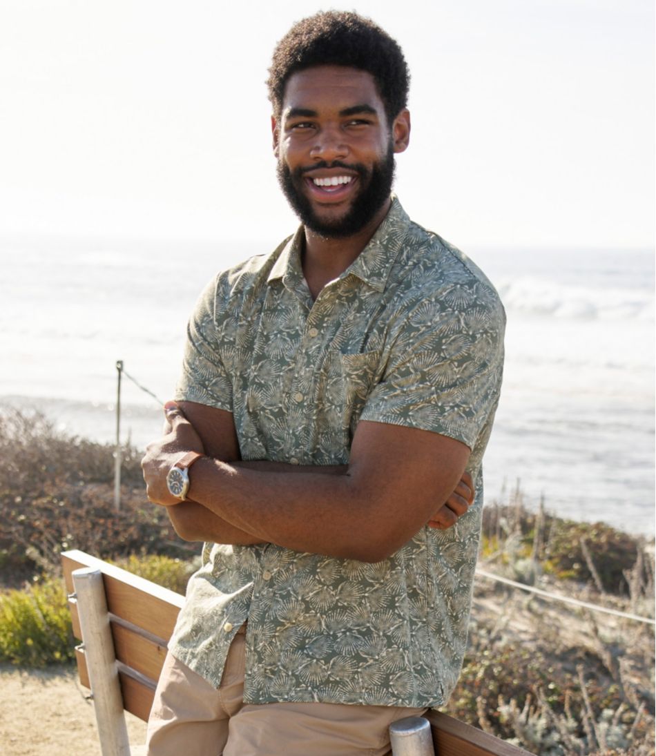 Men's Lakewashed Performance Shirts, Button-Front Shirt, Short-Sleeve, Print | L.L.Bean