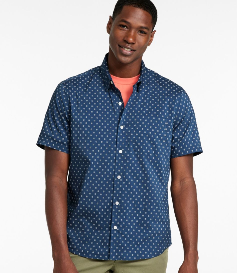 Men's Comfort Stretch Performance® Shirt, Short-Sleeve, Slightly Fitted Untucked Fit, Print | L.L.Bean