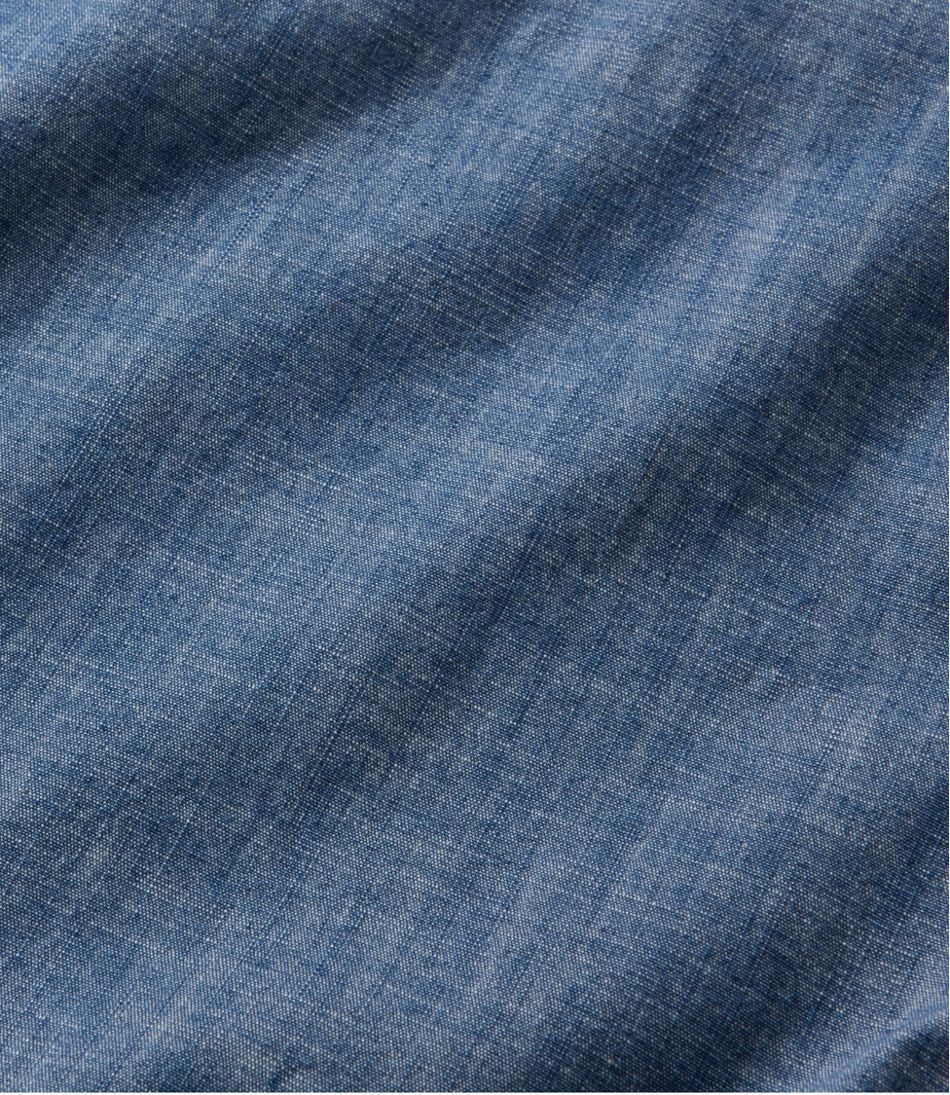 Men's Comfort Stretch® Chambray Shirt, Long-Sleeve, Slightly Fitted Untucked Fit | L.L.Bean