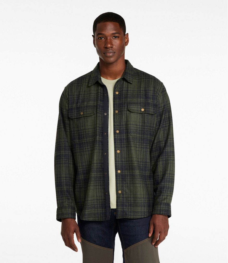 Men's Maine Guide Lightweight Wool Field Shirt, Plaid | L.L.Bean