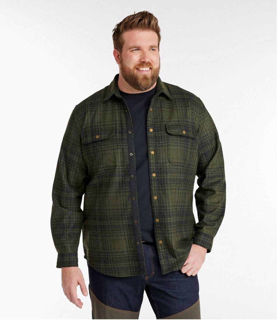 Men's Maine Guide Lightweight Wool Field Shirt, Plaid | L.L.Bean
