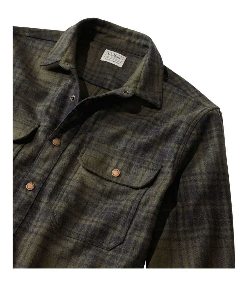 Men's Maine Guide Lightweight Wool Field Shirt, Plaid | L.L.Bean