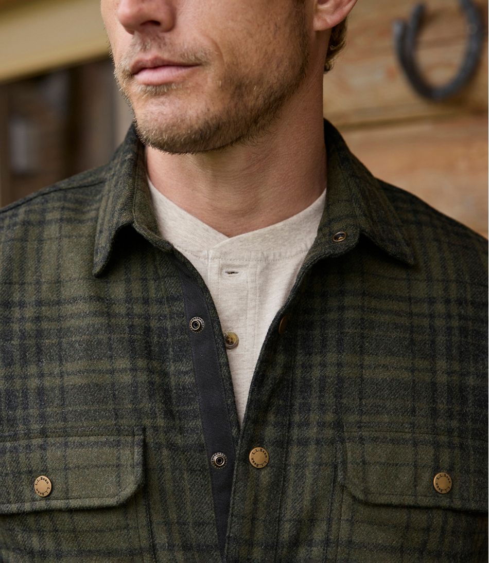 Men's Maine Guide Lightweight Wool Field Shirt, Plaid | L.L.Bean