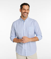 Men's Comfort Stretch Oxford Shirt, Slightly Fitted Untucked Fit, Stripe | L.L.Bean