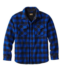 Men's Maine Guide Sherpa Lined Wool Shirt | L.L.Bean