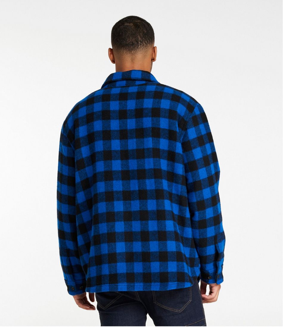 Men's Maine Guide Sherpa Lined Wool Shirt | L.L.Bean