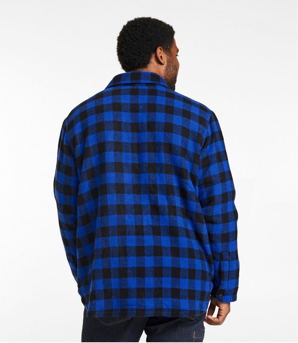 Men's Maine Guide Sherpa Lined Wool Shirt | L.L.Bean