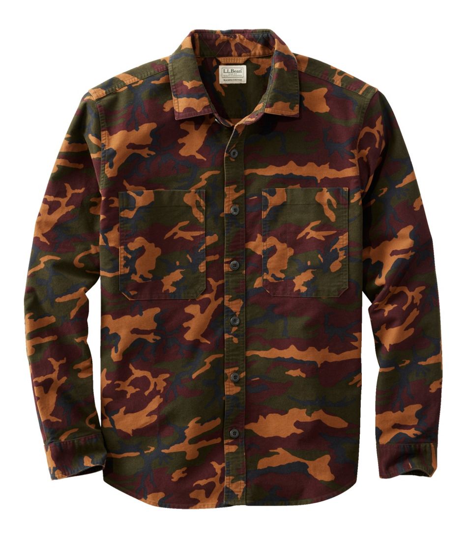 Men's Bean's Moleskin Shirt, Slightly Fitted Untucked Fit, Print | L.L.Bean