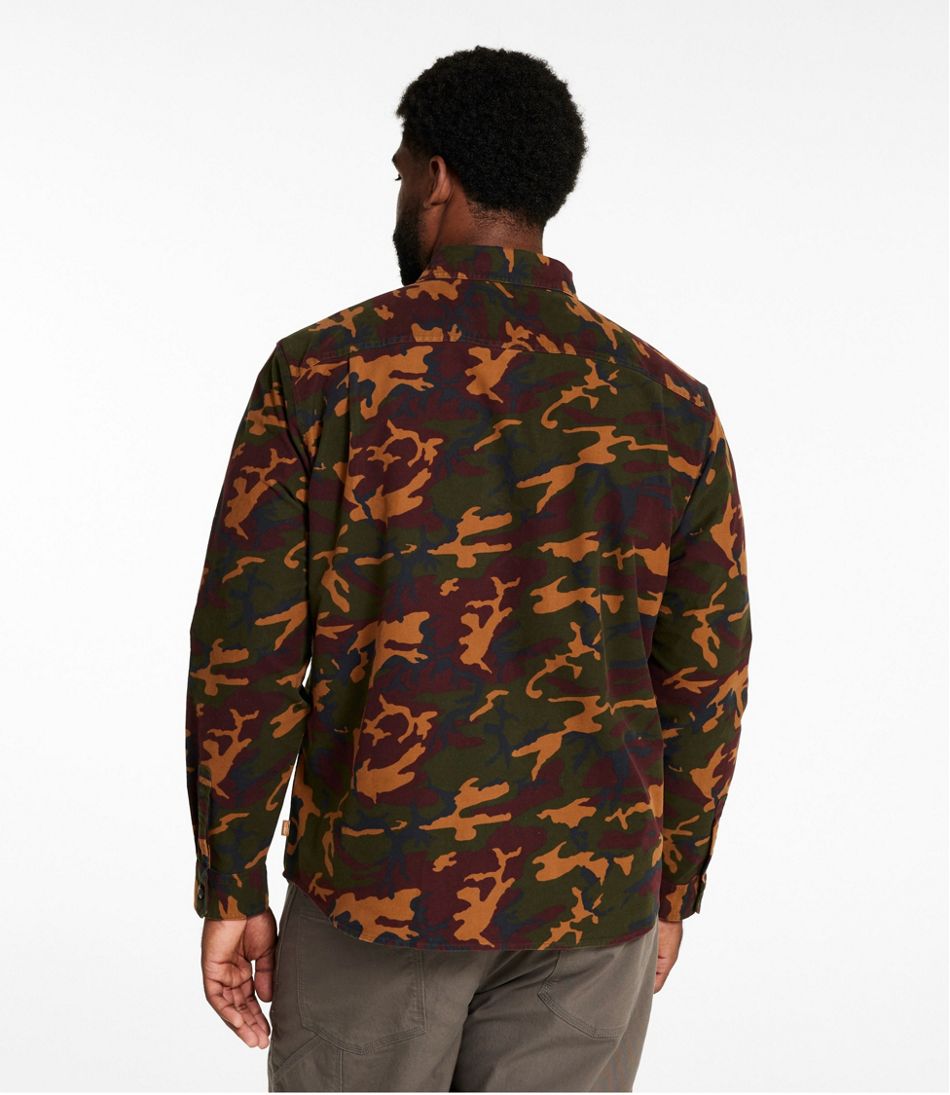 Men's Bean's Moleskin Shirt, Slightly Fitted Untucked Fit, Print | L.L.Bean