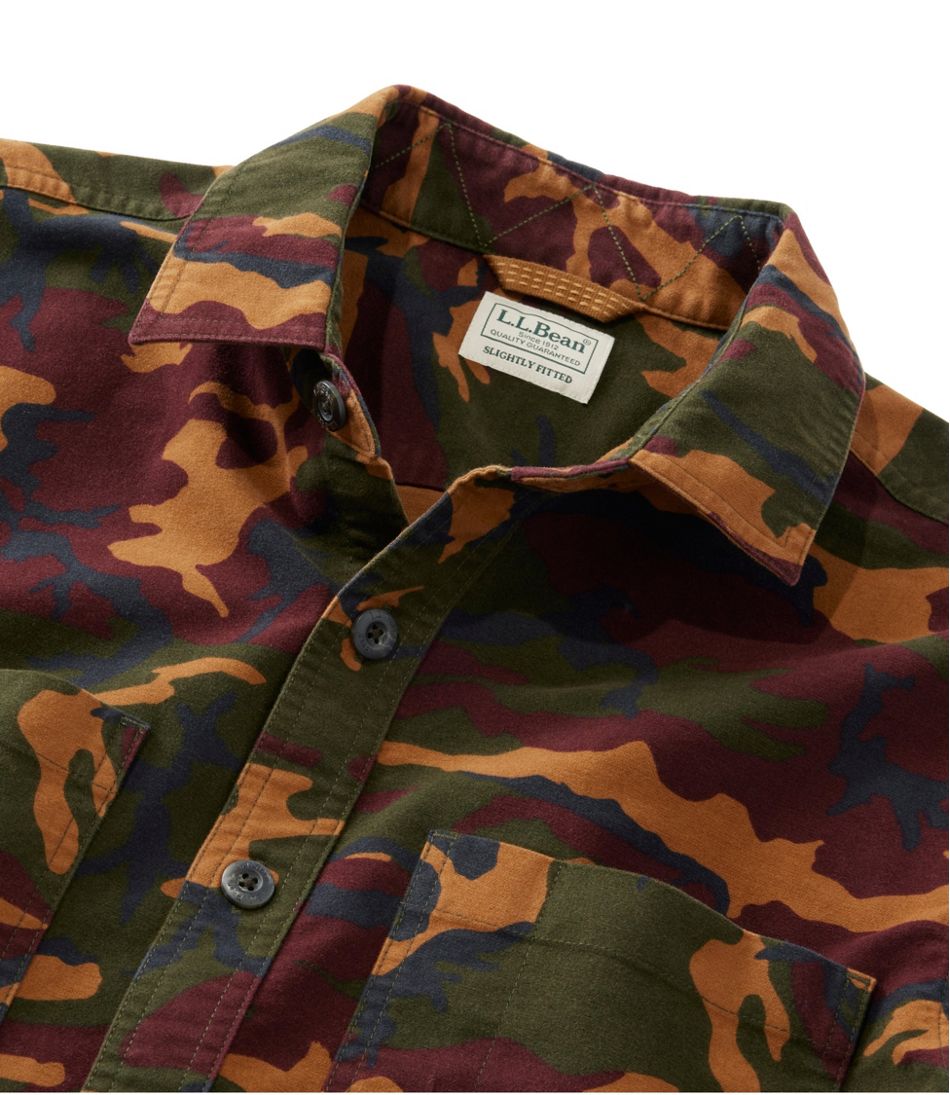Men's Bean's Moleskin Shirt, Slightly Fitted Untucked Fit, Print | L.L.Bean