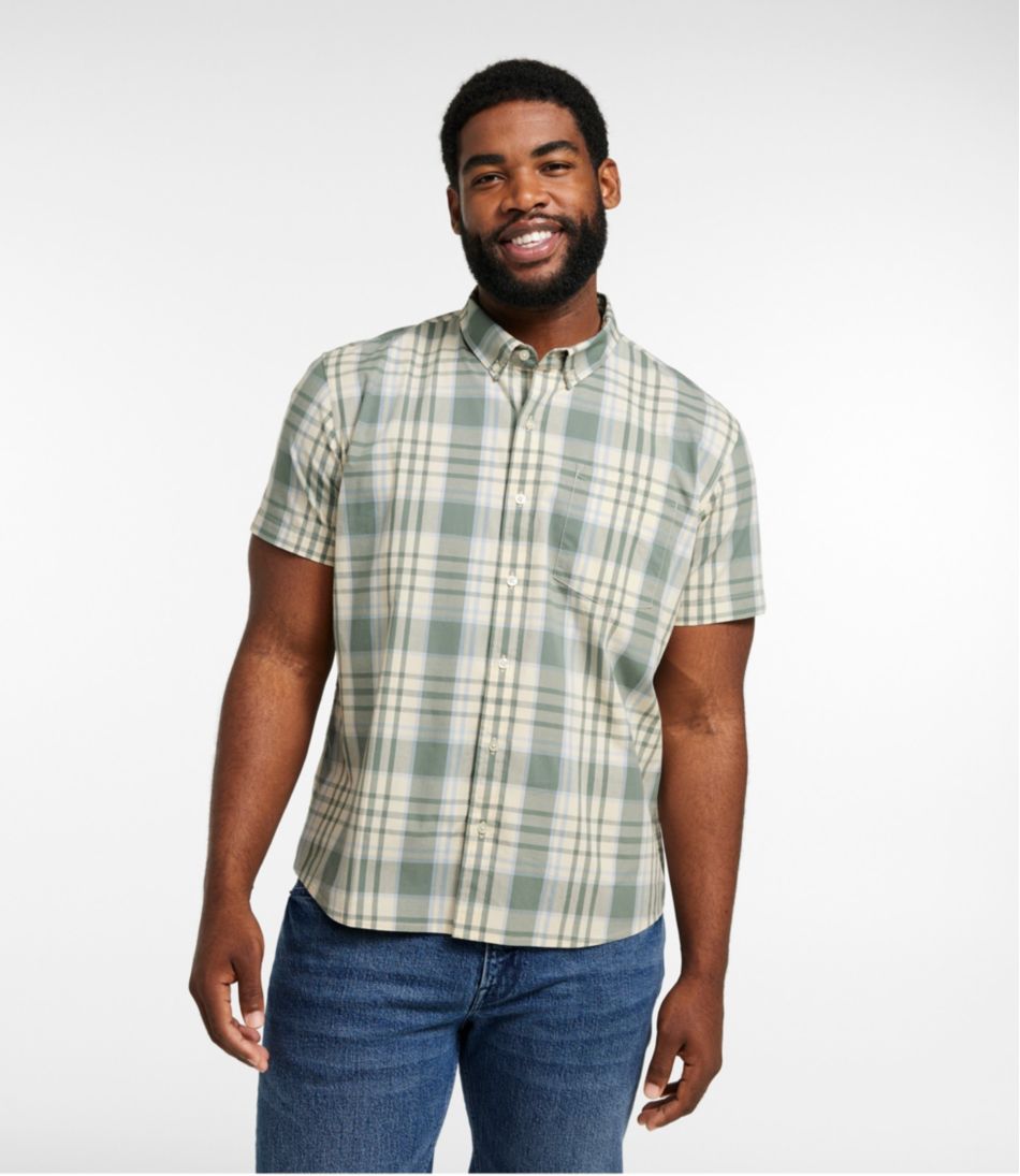 Men's Signature Stretch Poplin Shirt, Short-Sleeve, Slim Fit | L.L.Bean