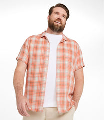 Men's Cloud Gauze Shirt, Short-Sleeve, Slightly Fitted Untucked Fit, Plaid | L.L.Bean