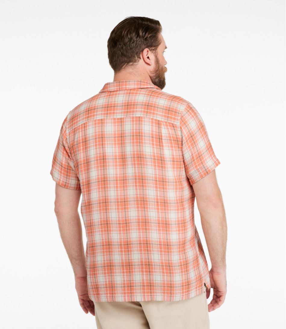 Men's Cloud Gauze Shirt, Short-Sleeve, Slightly Fitted Untucked Fit, Plaid | L.L.Bean