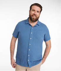 Men's Cloud Gauze Shirt, Short-Sleeve, Slightly Fitted Untucked Fit | L.L.Bean