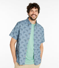 Men's Stonecoast Hemp Shirt, Short-Sleeve, Slightly Fitted Untucked Fit, Print | L.L.Bean