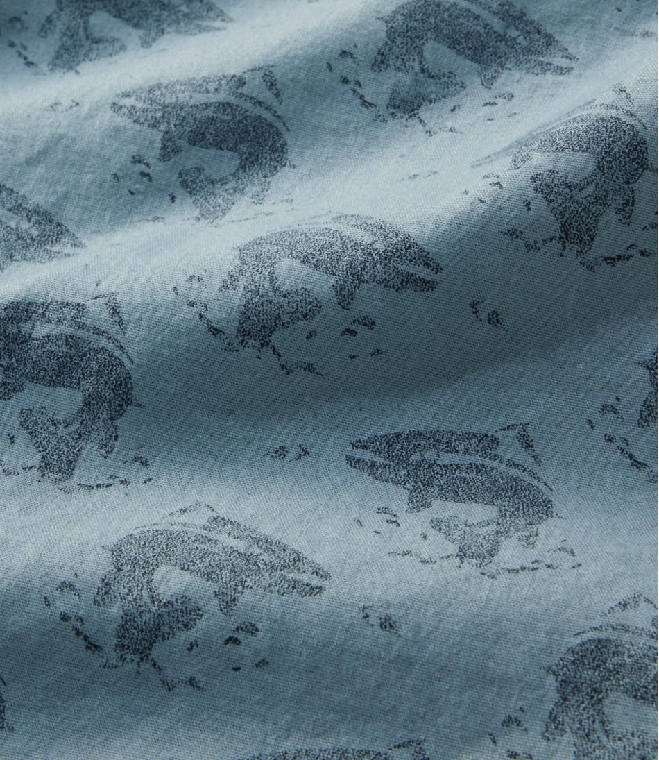 Men's Stonecoast Hemp Shirt, Short-Sleeve, Slightly Fitted Untucked Fit, Print | L.L.Bean