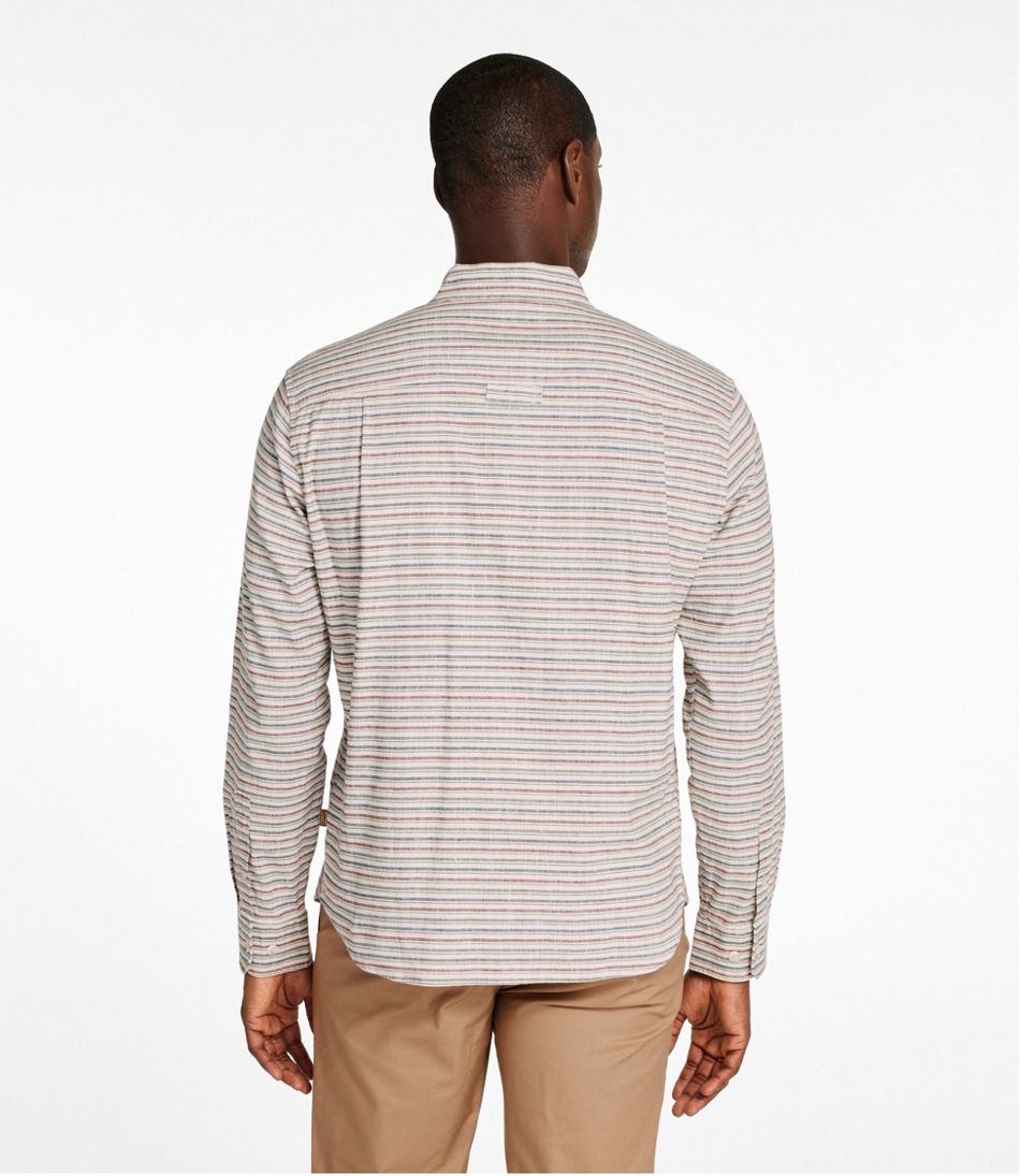 Men's Stonecoast Hemp Shirt, Long-Sleeve, Slightly Fitted Untucked Fit, Stripe | L.L.Bean