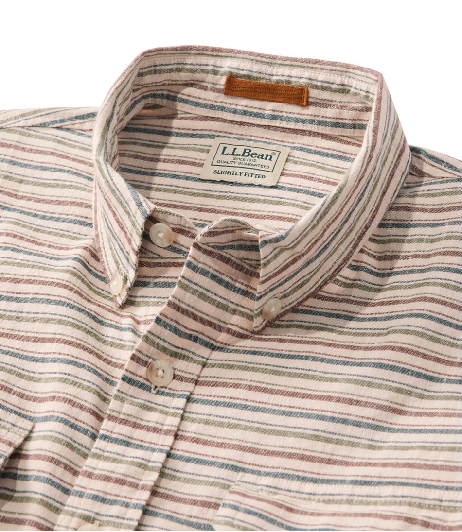 Men's Stonecoast Hemp Shirt, Long-Sleeve, Slightly Fitted Untucked Fit, Stripe | L.L.Bean