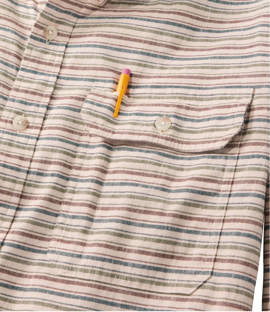 Men's Stonecoast Hemp Shirt, Long-Sleeve, Slightly Fitted Untucked Fit, Stripe | L.L.Bean