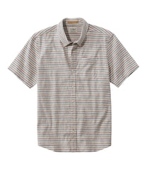 Men's Stonecoast Hemp Shirt, Short-Sleeve, Slightly Fitted Untucked Fit, Stripe | L.L.Bean